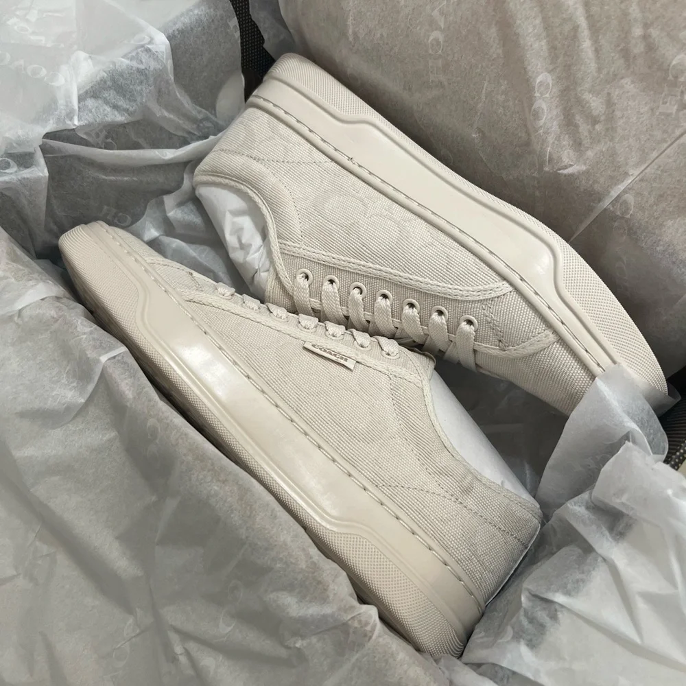 Coach Women's Sneakers in Cream - Picture 15 of 15